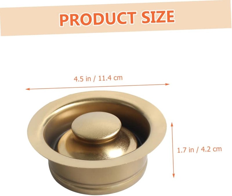 Golden Sink Stopper for Garbage Disposal Stainless Steel Flange Drain Gasket Kitchen Accessory - Image 2